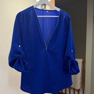 Elegant Blue Women's Top